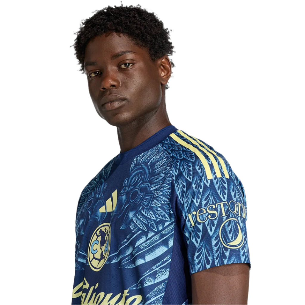 adidas A. Zendejas Men's Club América 25/26 Authentic Away Jersey (Blue)