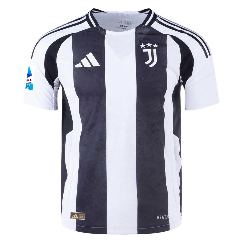 adidas Juventus Authentic Nicolò Savona Home Jersey w/ Serie A Patch 24/25 (White/Black)