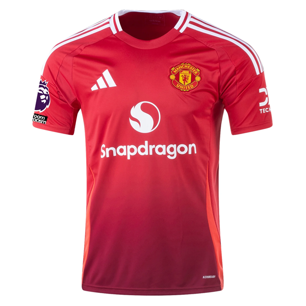 adidas Manchester United Antony Home Jersey w/ EPL + No Room For Racism 24/25 (MUFC Red)