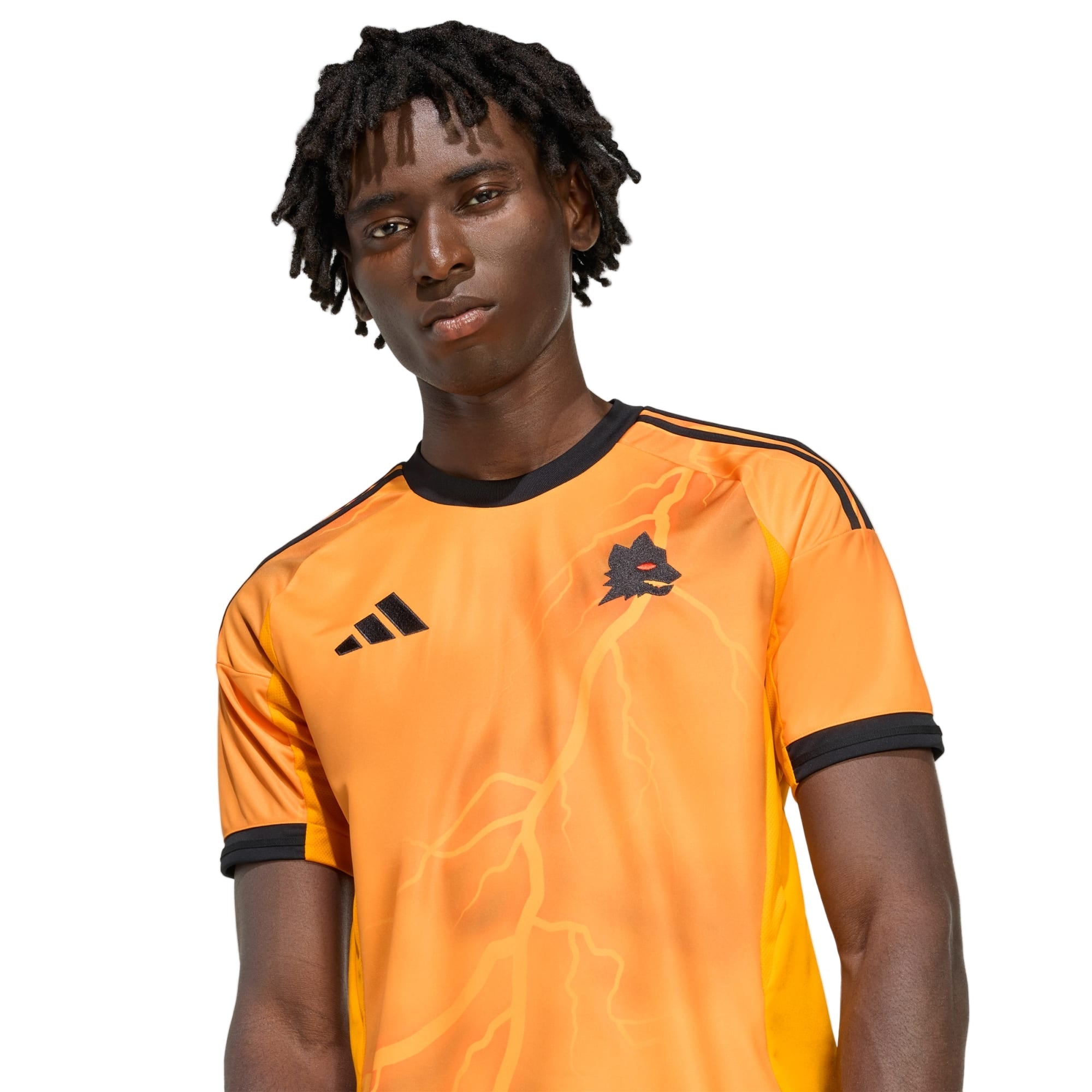 adidas Roma Neil El Aynaoui Away Jersey w/ Europa League Patches 25/26 (Orange/Black)
