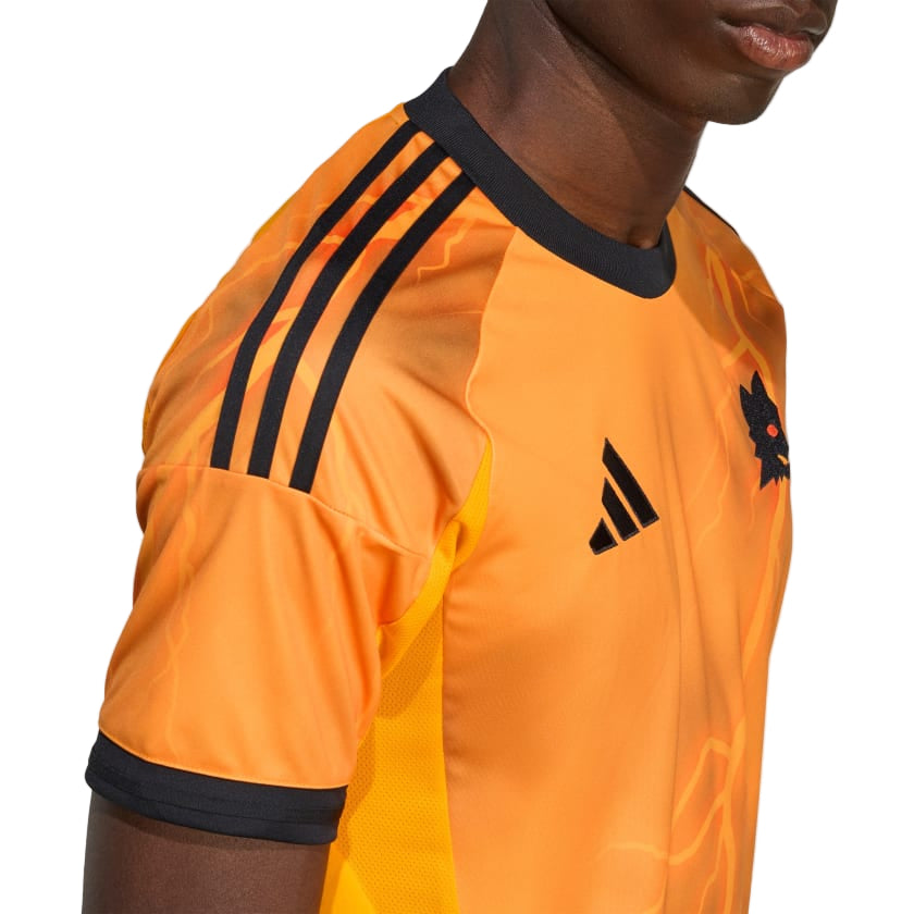 adidas Roma Artem Dovbyk Away Jersey w/ Serie A Patch 25/26 (Orange/Black)