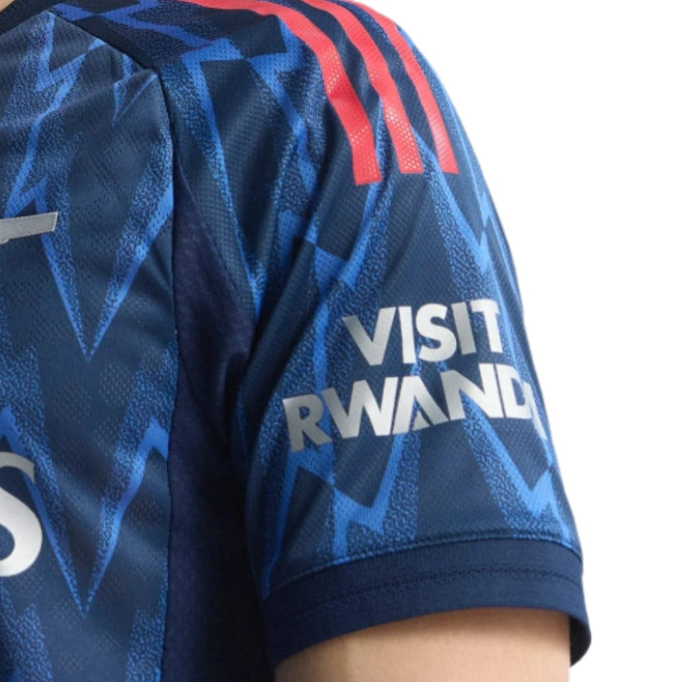 adidas Arsenal Authentic Martin Ødegaard Away Jersey w/ EPL + No Room For Racism 25/26 (Indigo/Silver)