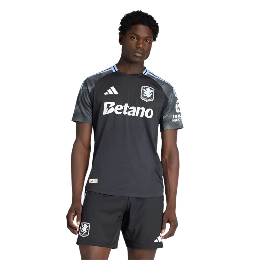 adidas Aston Villa 25/26 Authentic Away Jersey (Black/Global Blue)