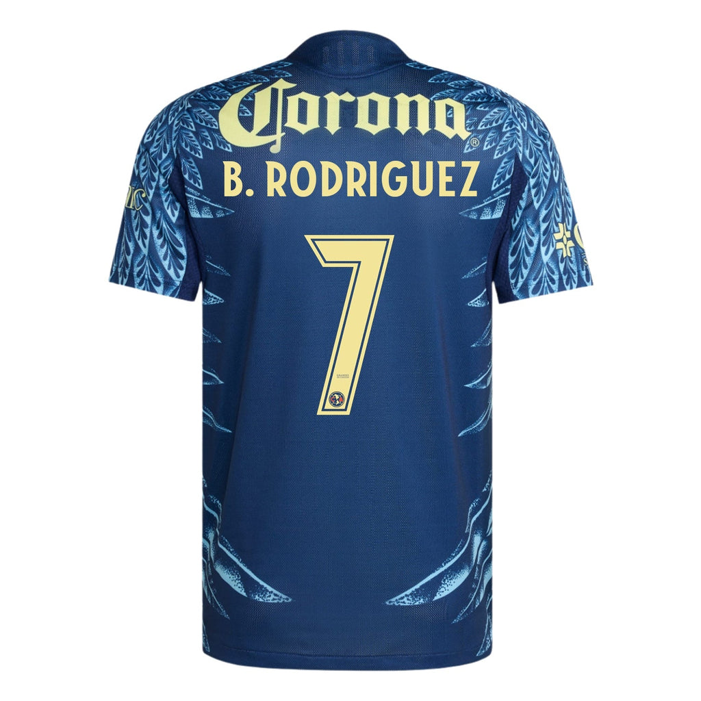 adidas Brian Rodriguez Men's Club América 25/26 Authentic Away Jersey (Blue)