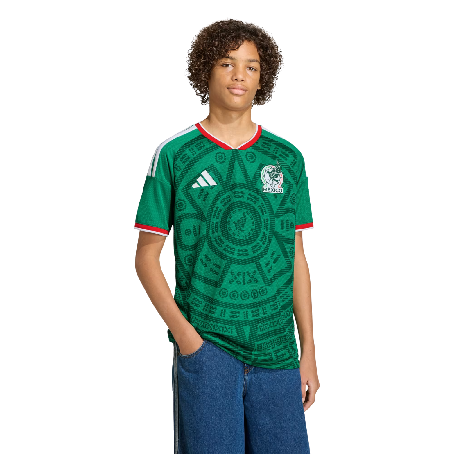 adidas Youth E. Alvarez Mexico 2026 Home World Cup Jersey (Bold Green)