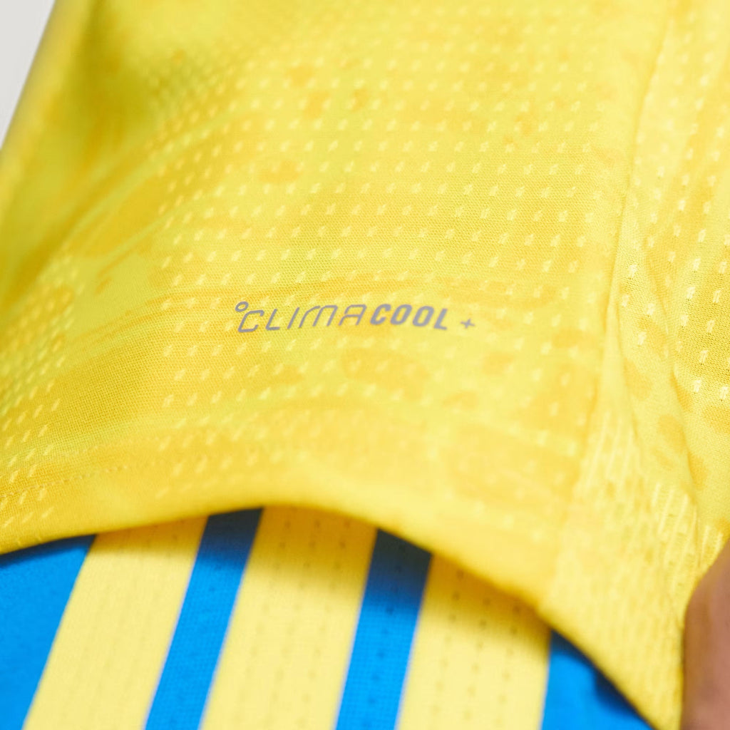 adidas Men's Munoz Colombia 2026 Authentic Home Jersey (Impact Yellow)