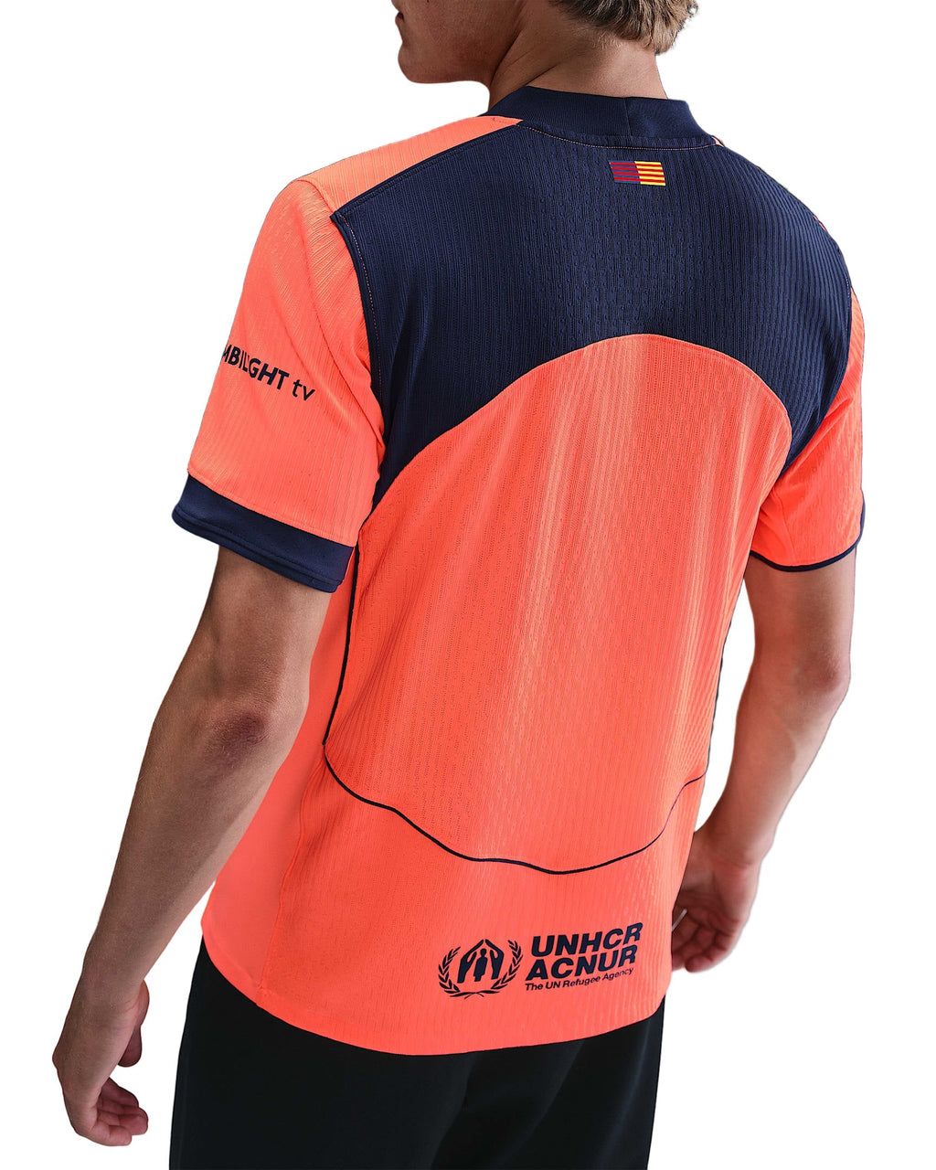 Nike FC Barcelona Authentic Third T90 Jersey 25/26 (Bright Mango/Midnight Navy)