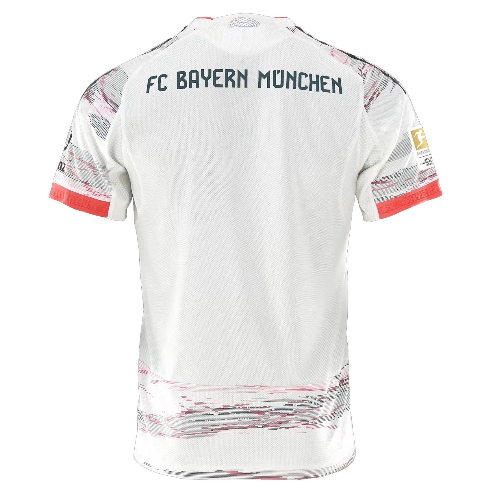 adidas Musiala Authentic Away Jersey 25/26 w/ Sponsor + Meister Bundesliga Patch (White/Red]