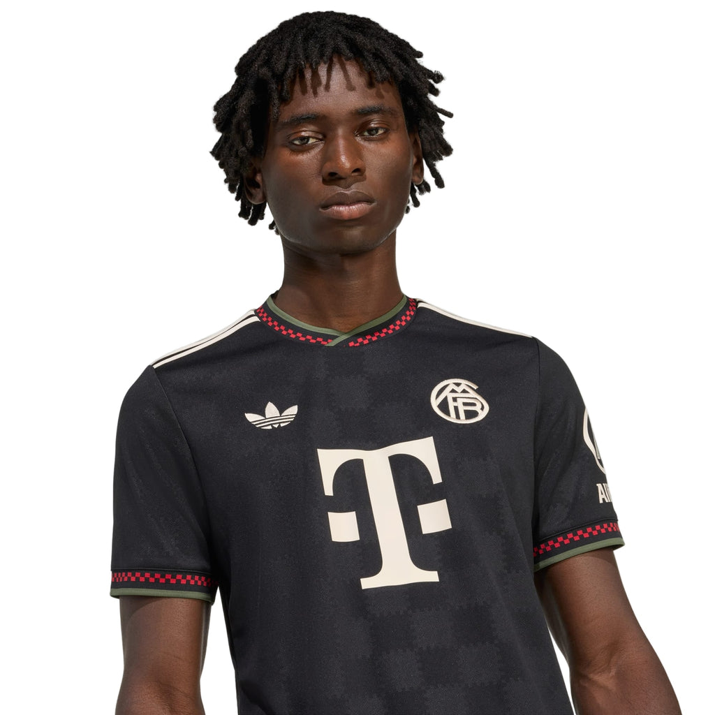 adidas Bayern Munich Harry Kane Third Jersey w/ Champions League Patches 25/26 (Black/Olive Green)
