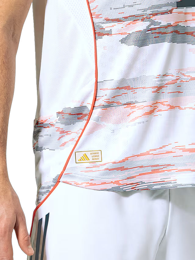 adidas Musiala Authentic Away Jersey 25/26 w/ Sponsor + Meister Bundesliga Patch (White/Red]
