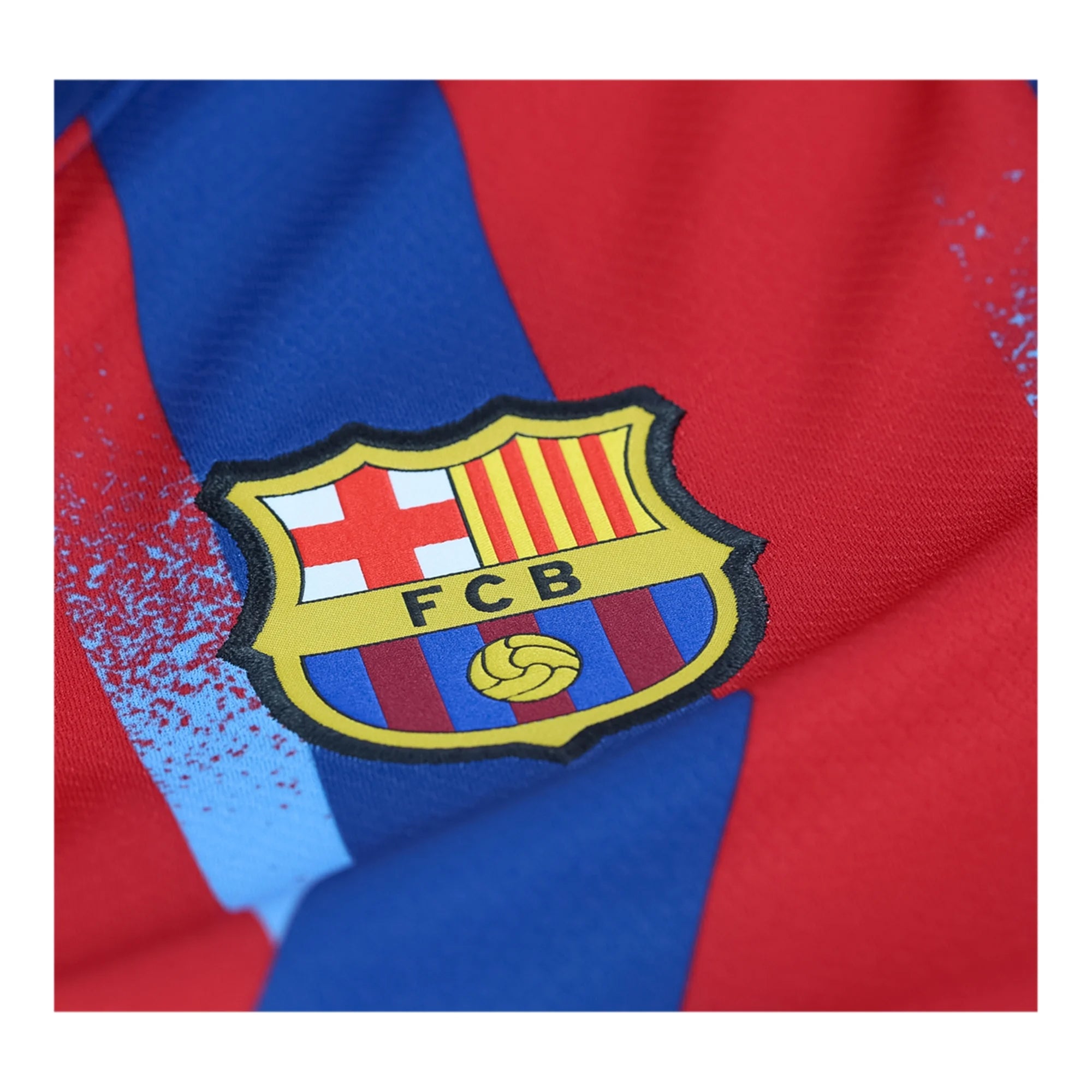 Nike Youth Raphinha FC Barcelona 4th Soccer Jersey 25/26 (Gym Blue/Salsa Red)
