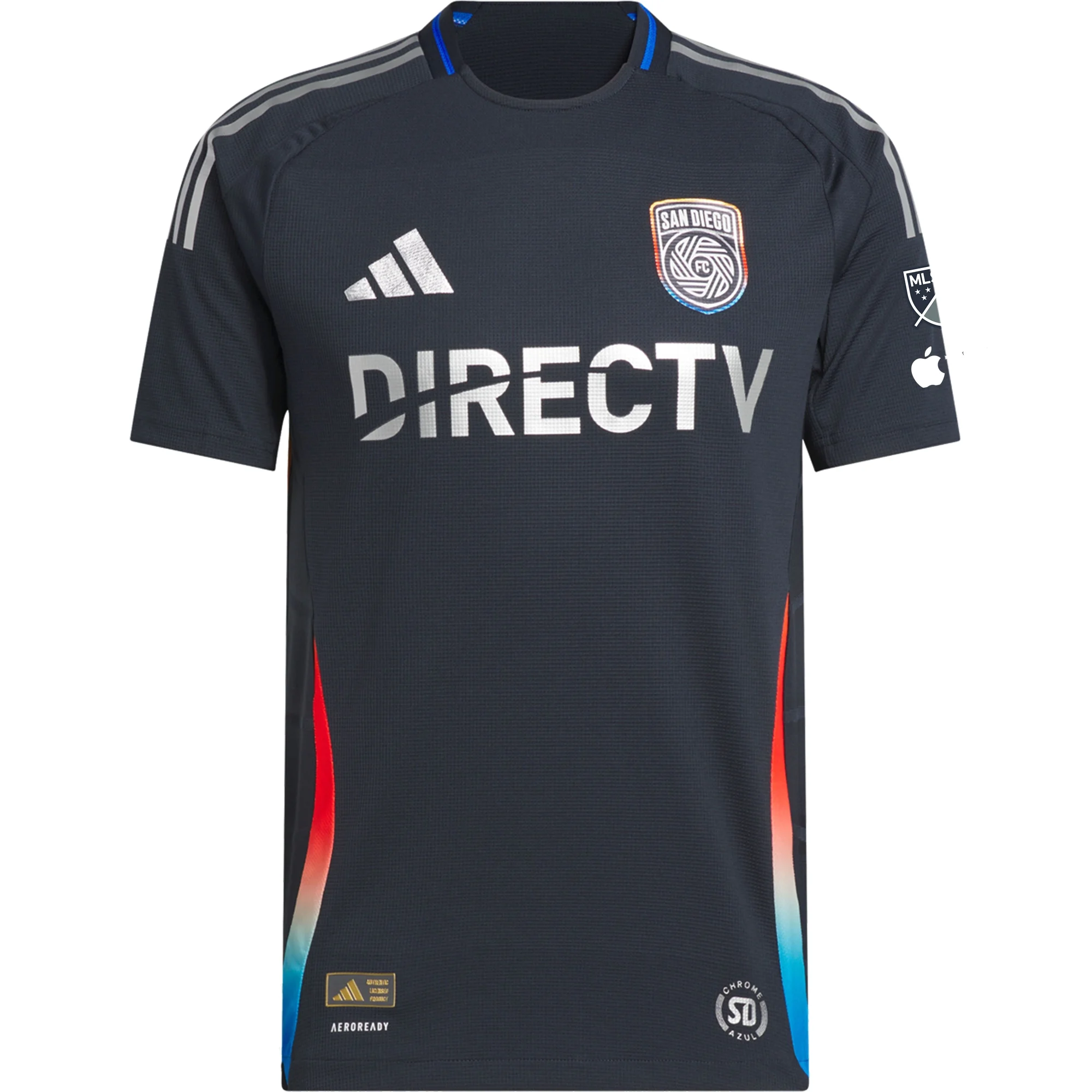 adidas Alex Mighten San Diego FC Authentic Home Jersey w/ MLS + Apple TV Patches 25/26 (Night Navy)