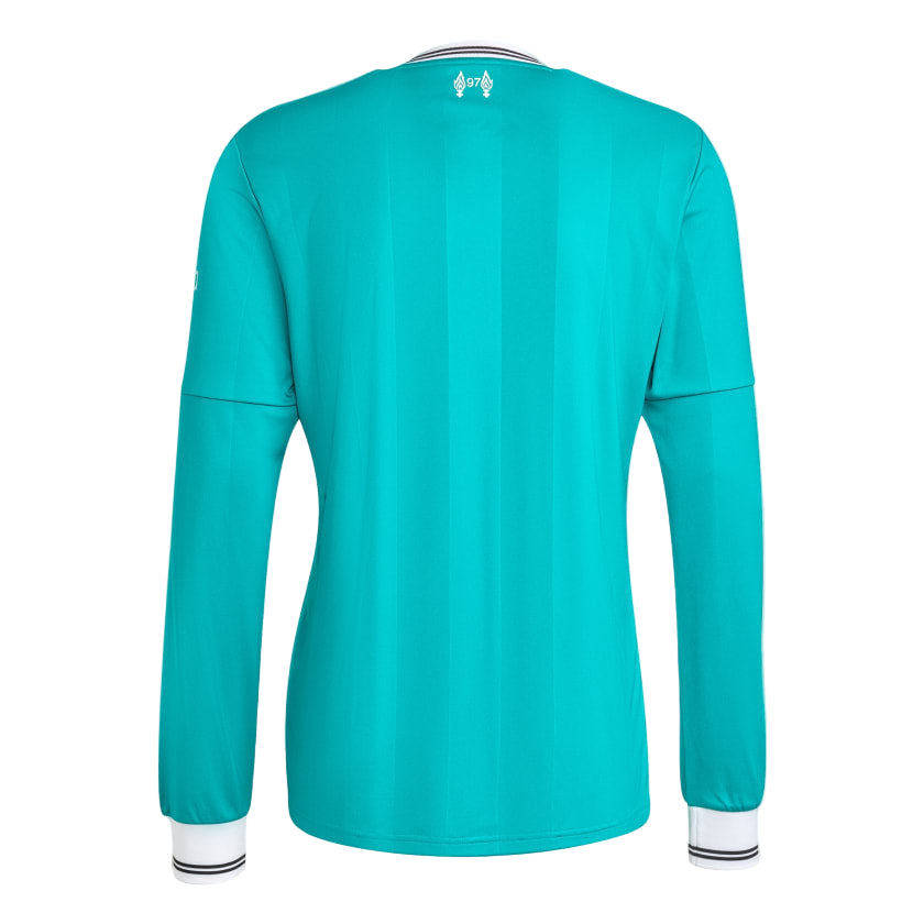adidas Men's Liverpool FC Long Sleeve 25/26 Third Jersey (Sea Green)