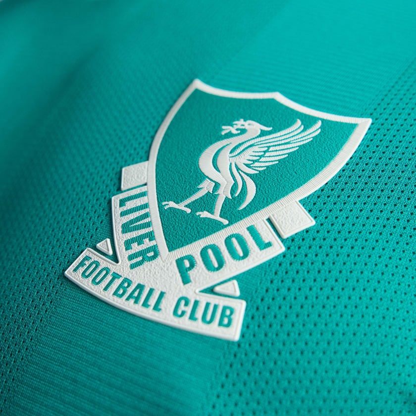 adidas Liverpool FC Authentic Third Jersey w/ EPL + No Room For Racism Patches 25/26 (Sea Green)