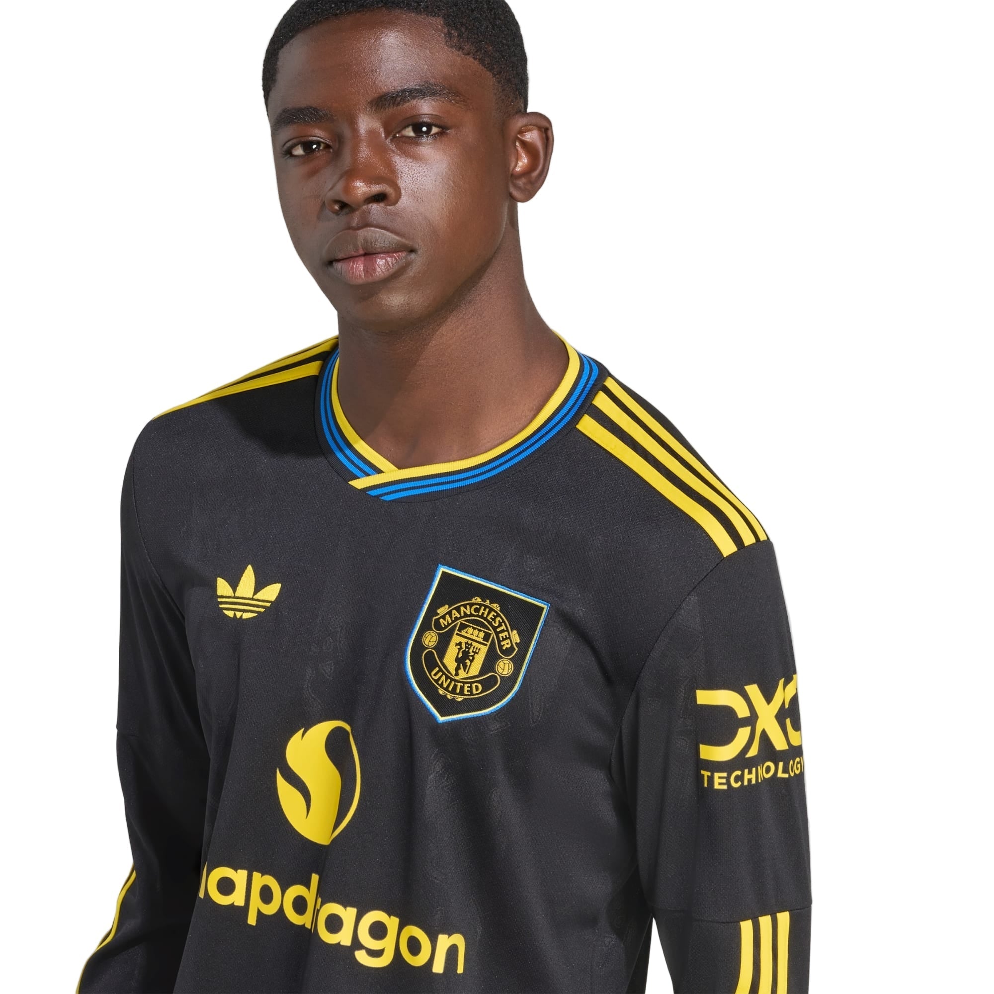 adidas Manchester United Long Sleeve Third Jersey 25/26 (Black)