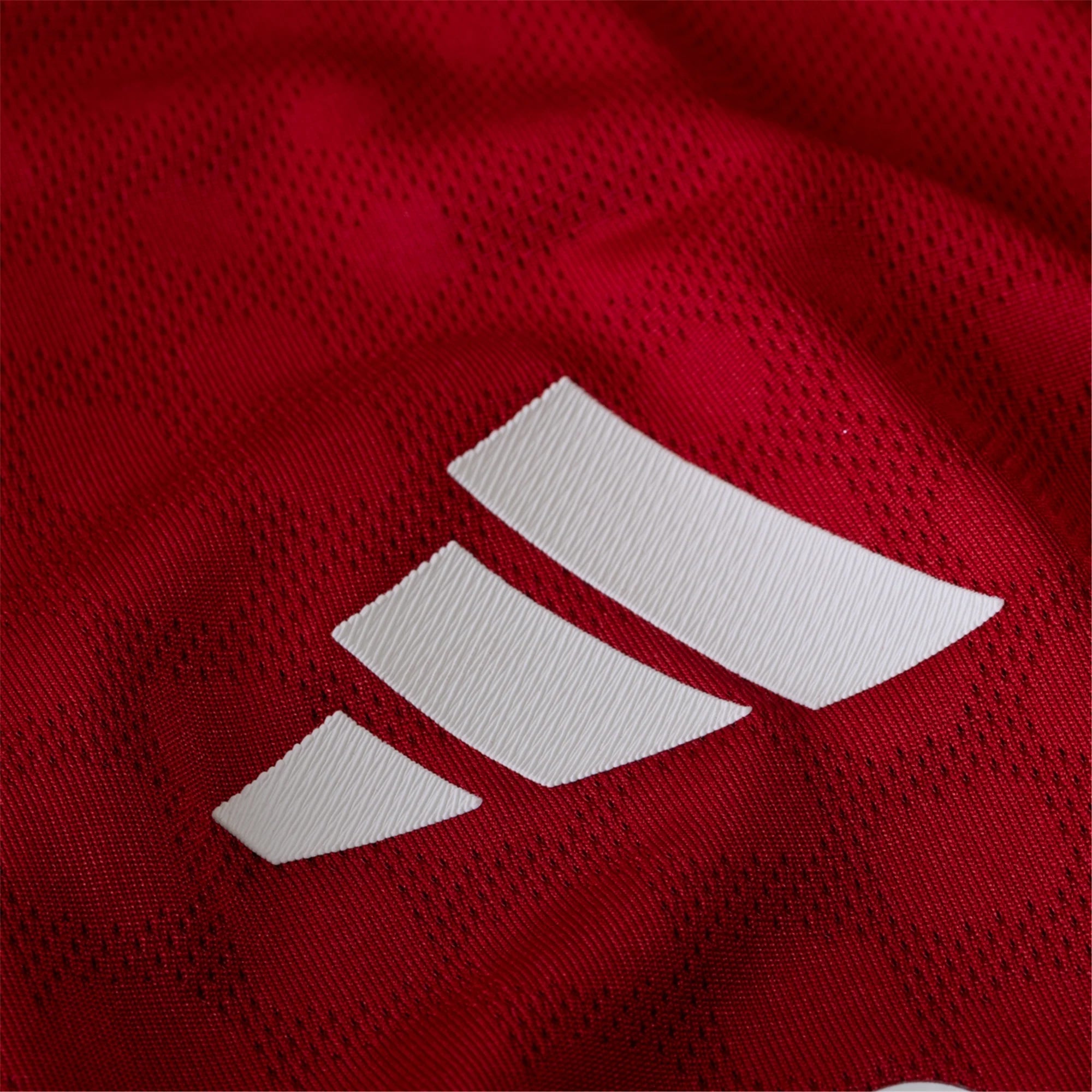adidas Men's Liverpool FC Authentic Virgil Home Jersey 25/26 w/ Champions League Patches (Strawberry Red)