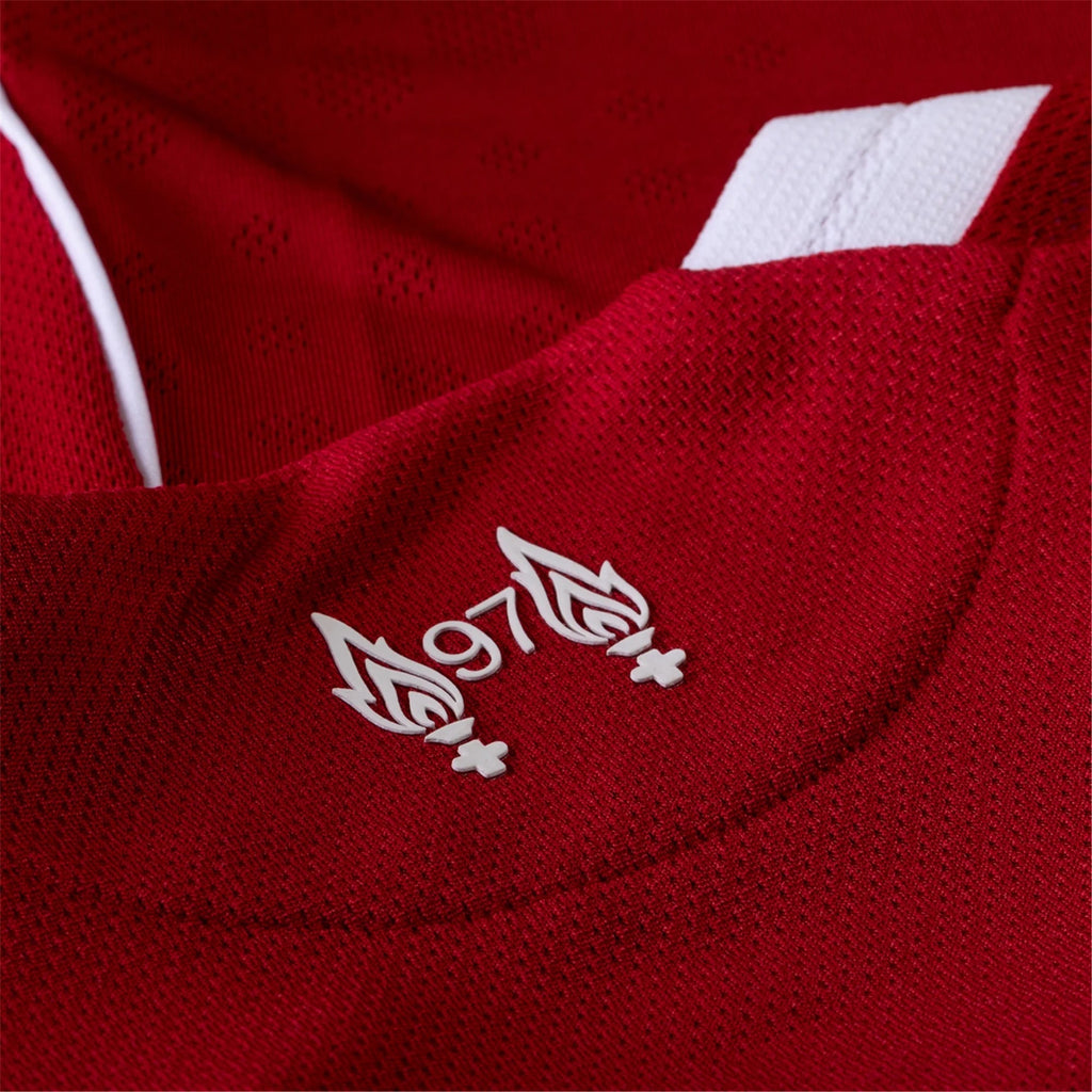 adidas Men's Liverpool FC Authentic Isak Home Jersey 25/26 w/ EPL + NRFR Patches (Strawberry Red)
