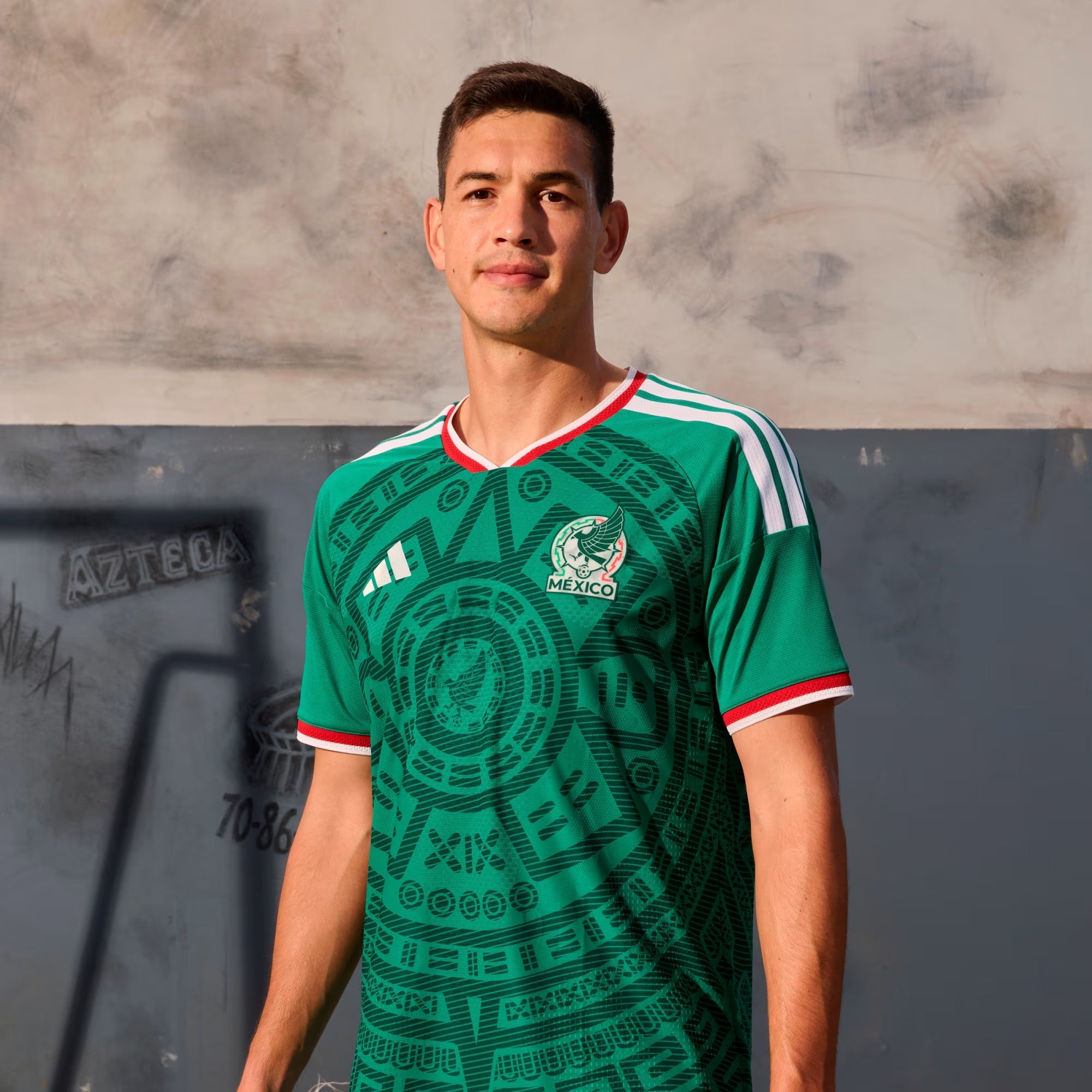 adidas Men's A. Vega Mexico Authentic Home 2026 World Cup Jersey (Bold Green)