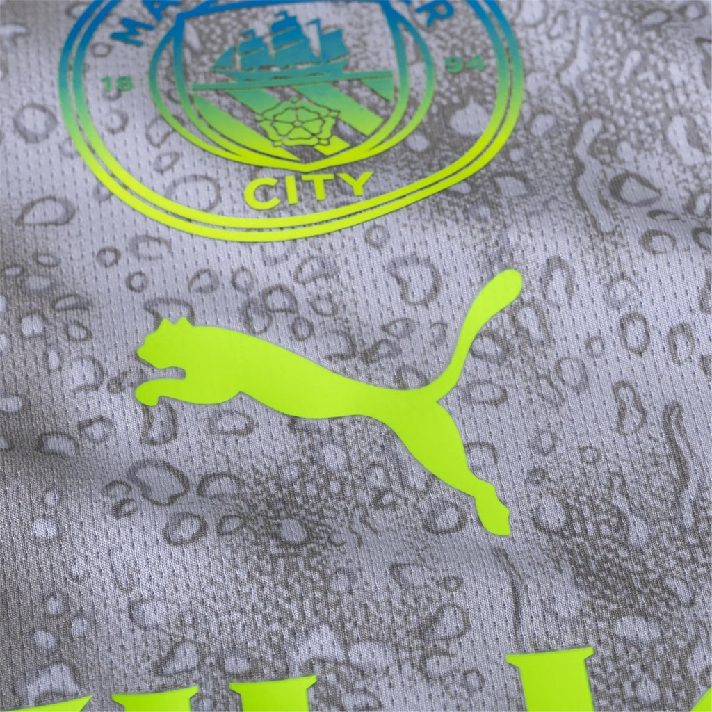 Puma Men's Manchester City Ait- nouri Third Jersey w/ EPL + No Room For Racism Patches 25/26 (Cool Weather/Pro Green)