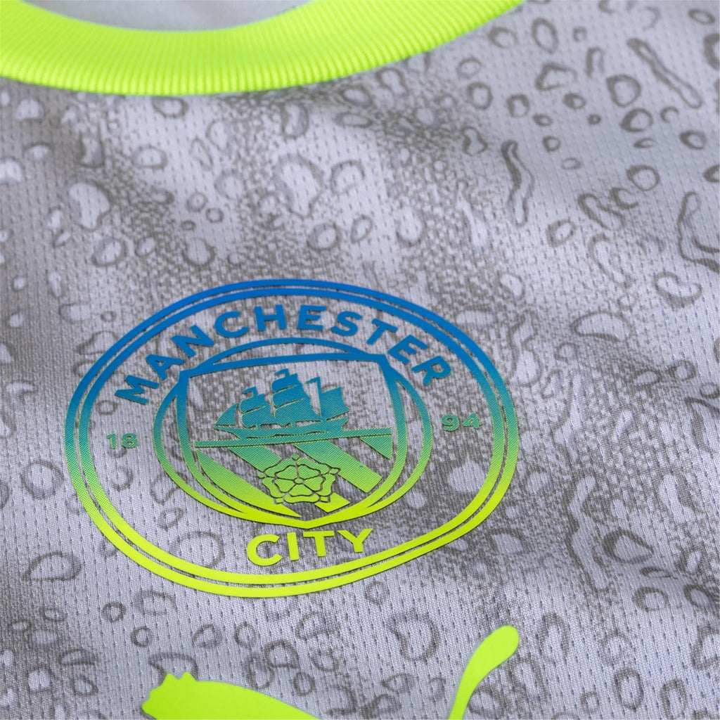 Puma Men's Manchester City Cherki Third Jersey w/ EPL + No Room For Racism Patches 25/26 (Cool Weather/Pro Green)