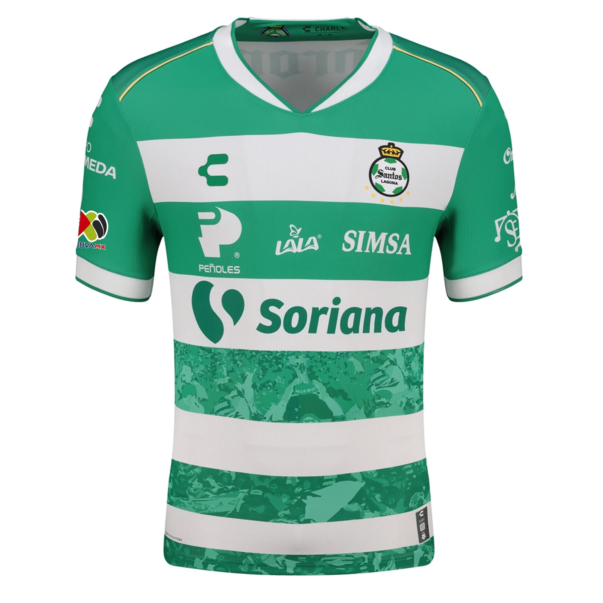 Charly Ramiro Sordo Men's Santos Laguna Home Jersey 25/26 w/ BBVA MX Patches (Green/White)