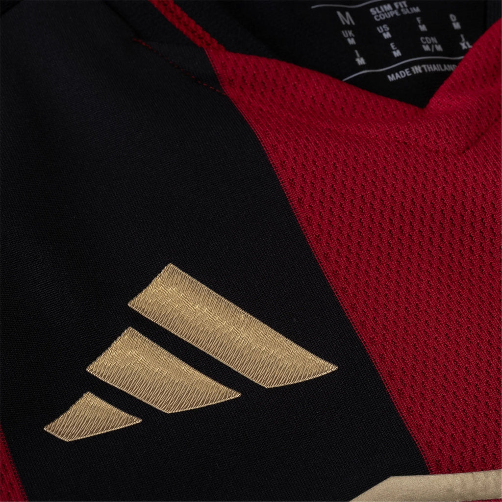 adidas Brooks Lennon Atlanta United Authentic Home Jersey w/ MLS Patches 25/26 (Red/Black)