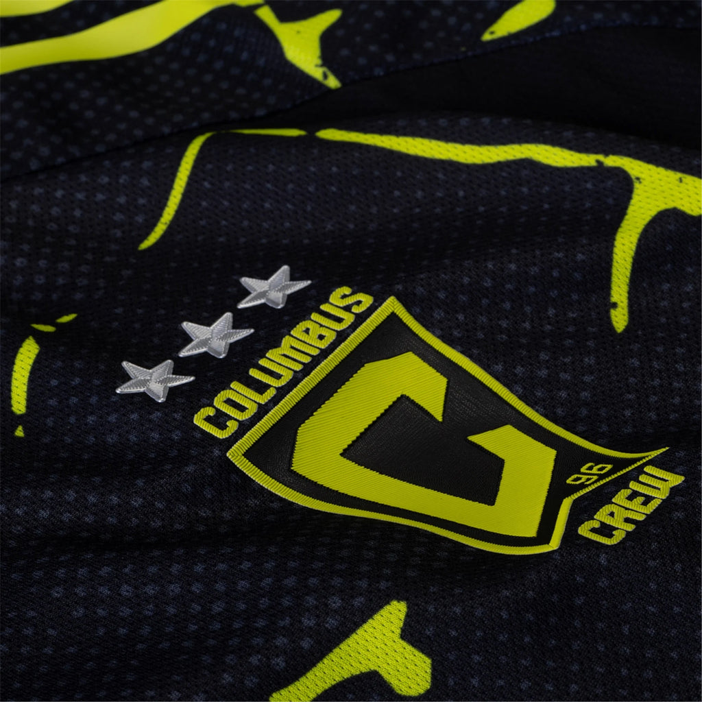 adidas Cesar Ruvalcaba Columbus Crew Authentic Away Jersey w/ MLS Patches 25/26 (Black/Yellow)