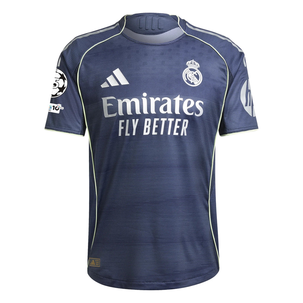 adidas Lucas Vázquez Iglesias Real Madrid Authentic Away Jersey 25/26 w/ Champions League Patches (Legend Ink)