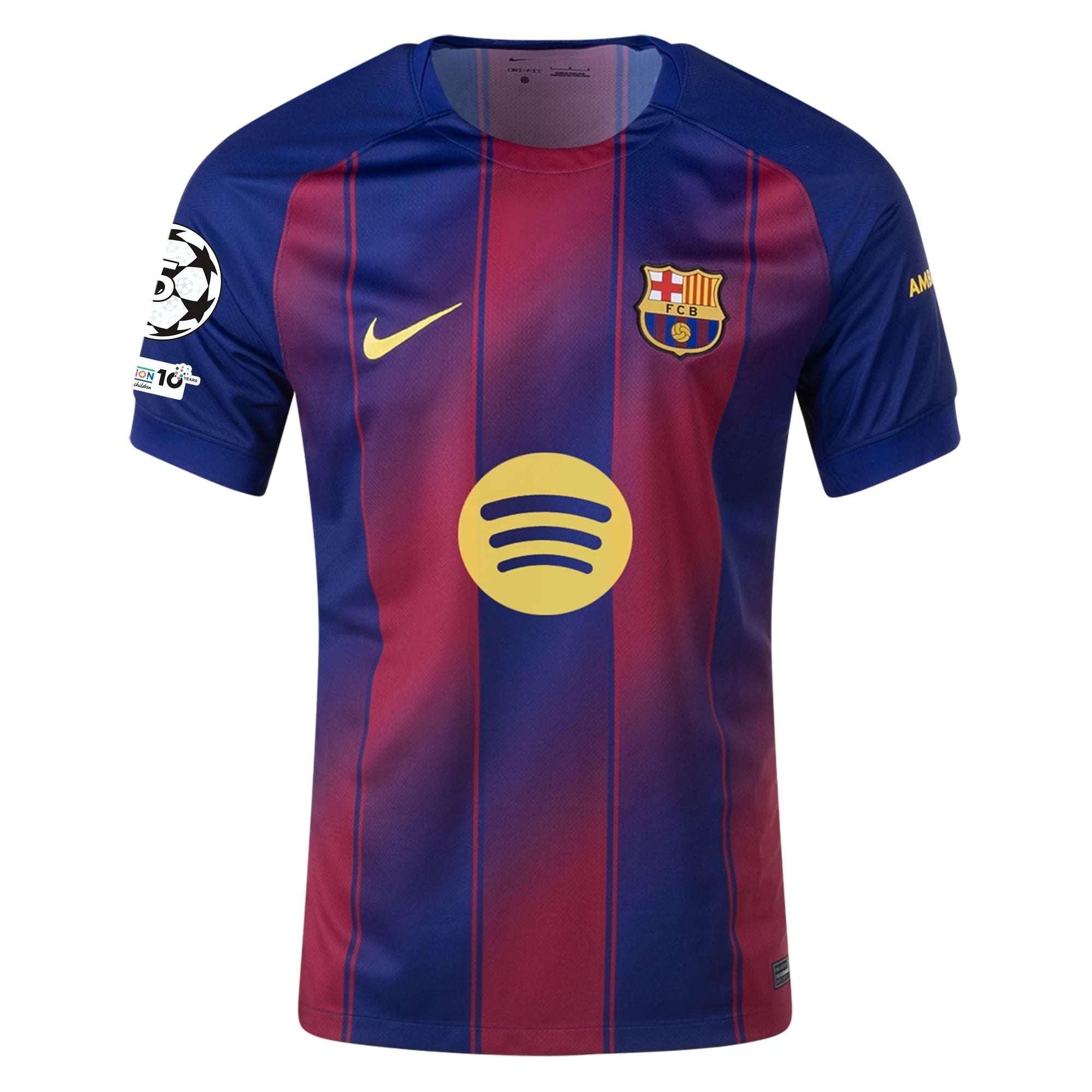 Nike Kounde FC Barcelona Home Jersey 25/26 w/ Champions League Patches (Deep Royal Blue/Midwest Gold)