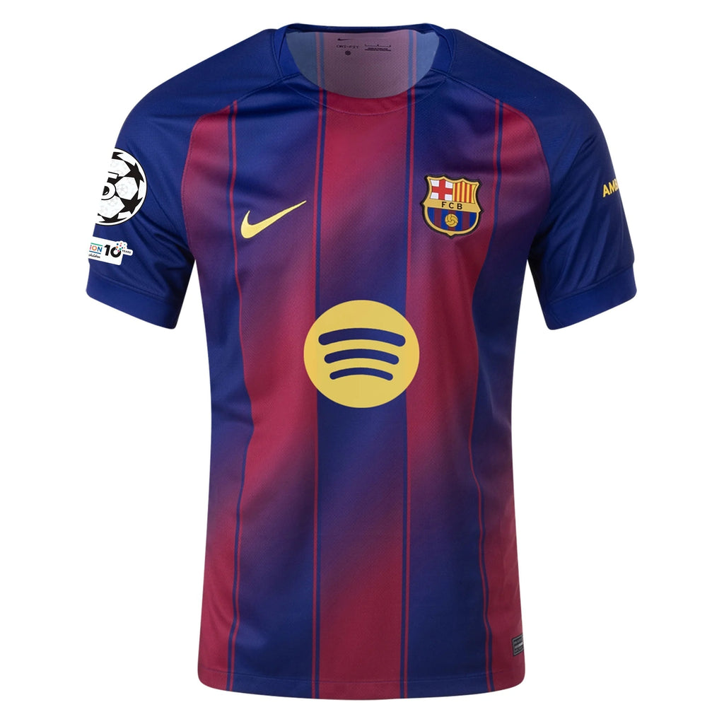 Nike Pau Victor FC Barcelona Home Jersey 25/26 w/ Champions League Patches (Deep Royal Blue/Midwest Gold)
