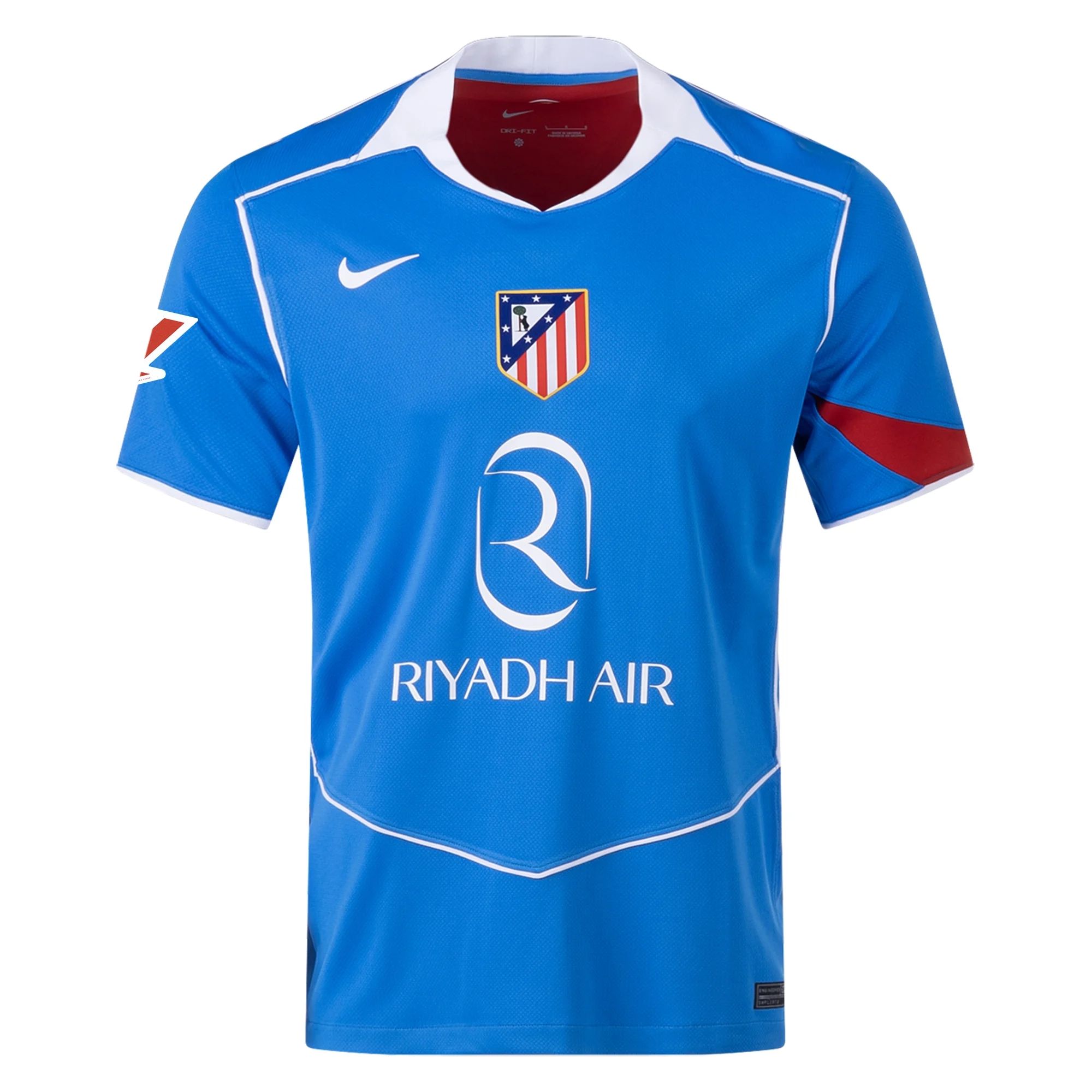 Nike Men's Atletico Madrid Robin Le Normand T90 Third Jersey La Liga Patch 25/26 (Photo Blue/Sport Red)