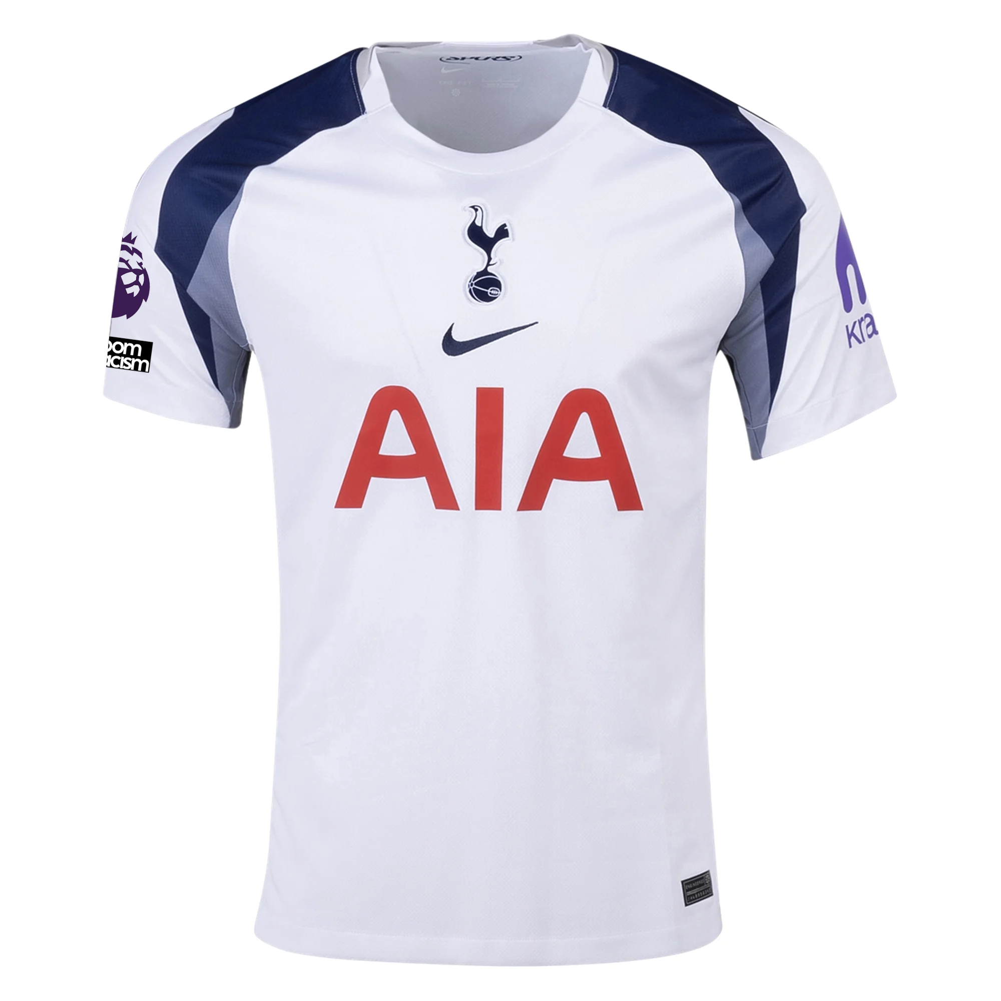 Nike Bissouma Tottenham Hotspurs Home Jersey w/ EPL + No Room For Racism Patch 25/26 (White/Iron/Binary Blue)