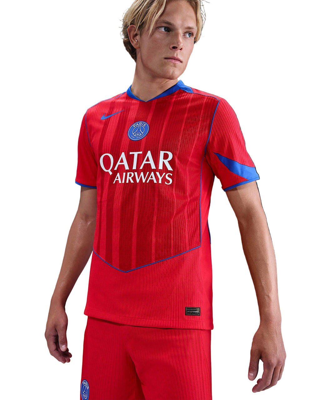 Nike Men's Paris Saint-Germain Authentic Third Jersey 25/26 (Sport Red/Hyper Royal)