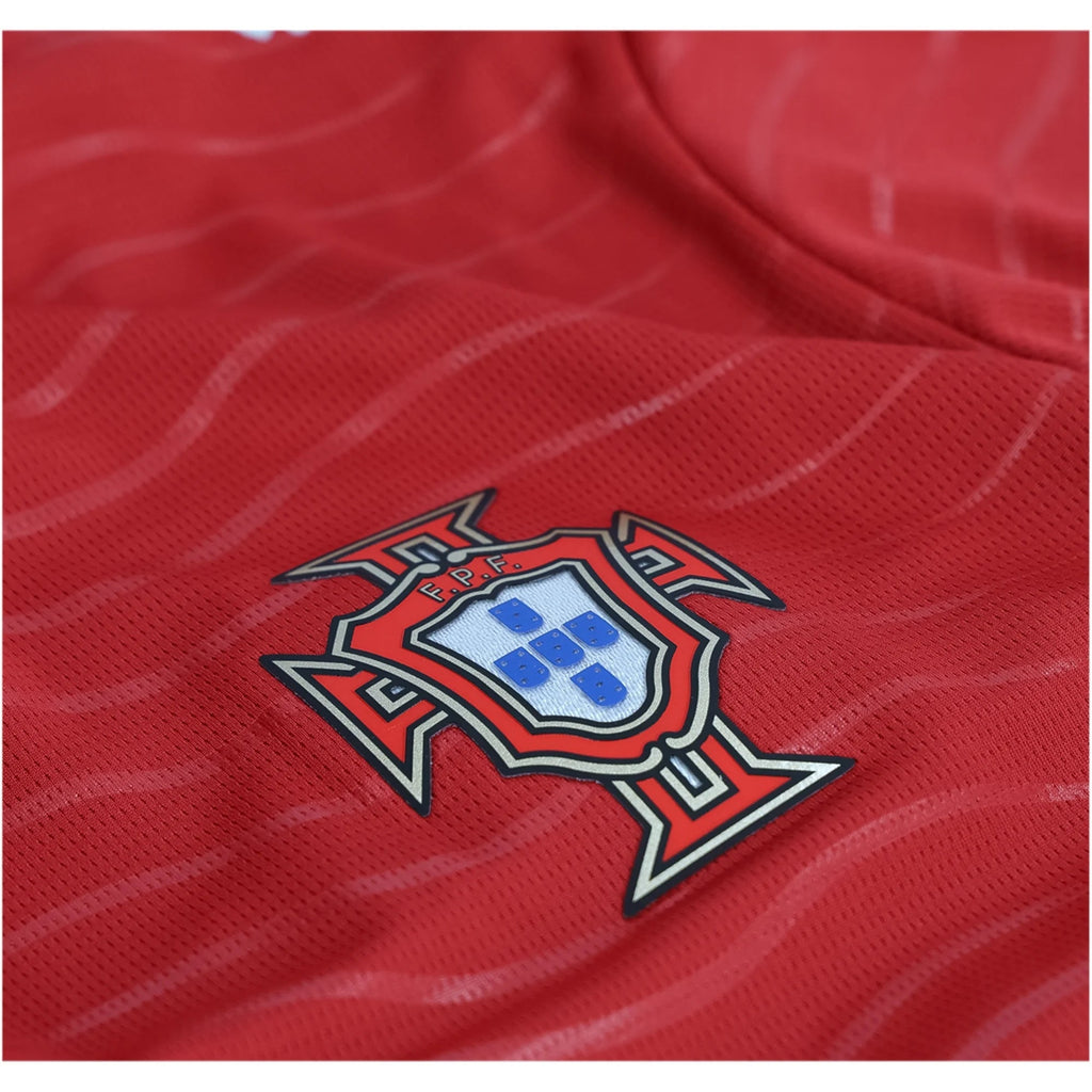 PUMA Men's Portugal Cristiano Ronaldo Home World Cup 2026 Soccer Jersey (Club Red/Green Lagoon)