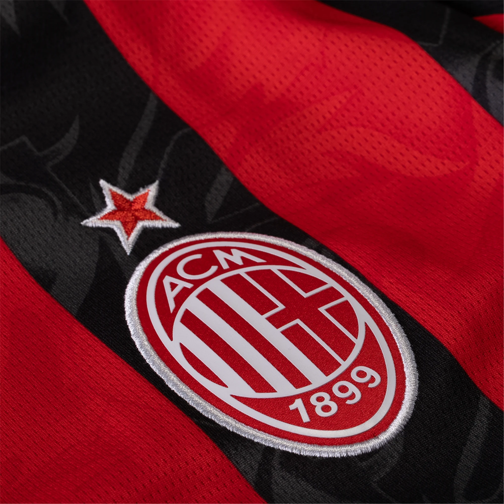 Puma Luka Modric Men's AC Milan Home Jersey w/ Champions League Patches 25/26 (Red/Black)