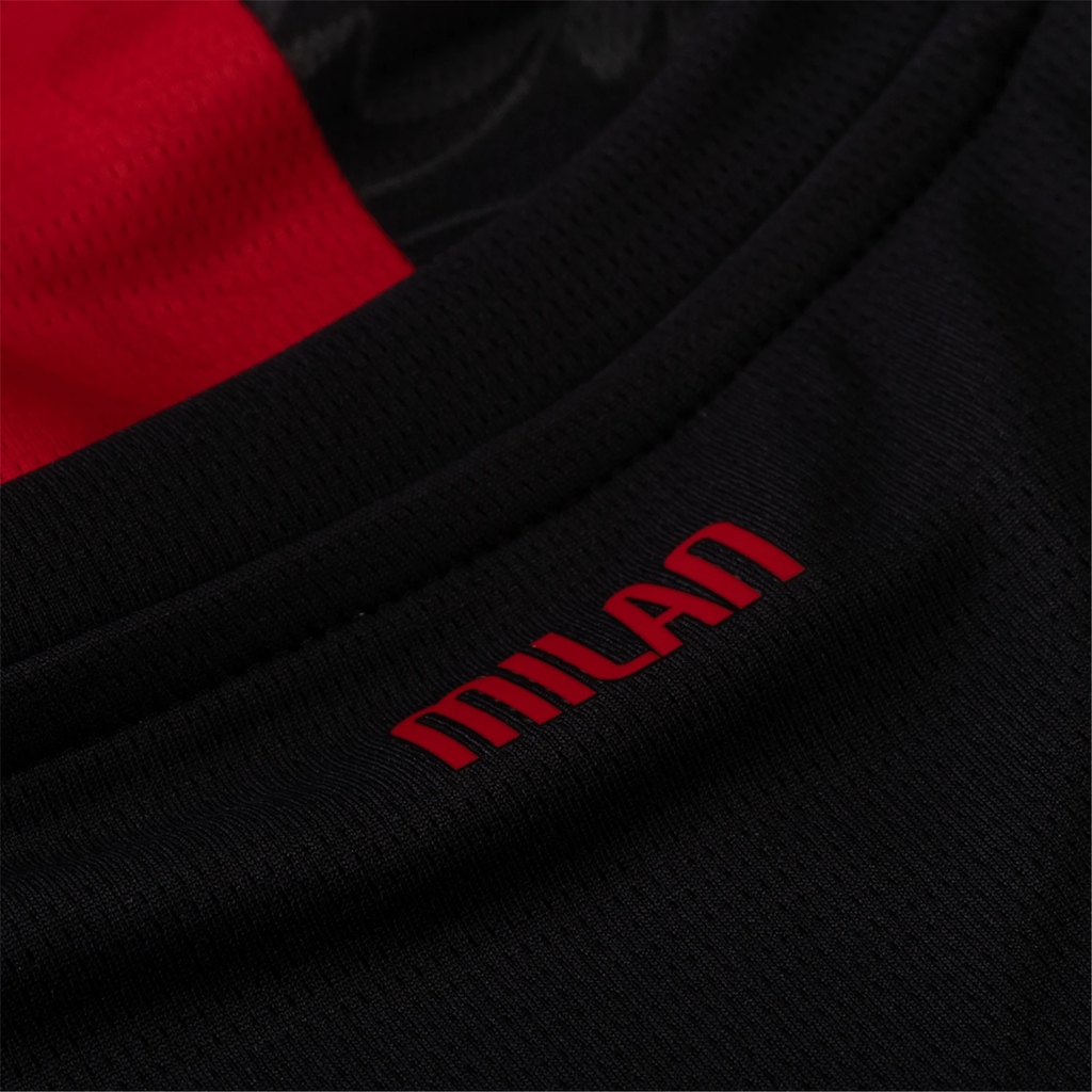 Puma Bartesaghi Men's AC Milan Home Jersey w/ Champions League Patches 25/26 (Red/Black)