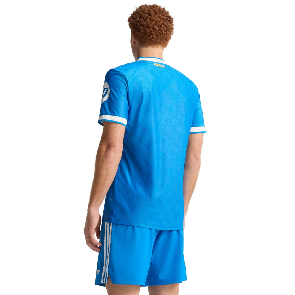 adidas Men's Asencio Real Madrid 25/26 Authentic Third Jersey w/ Champions League Patches (Blue)