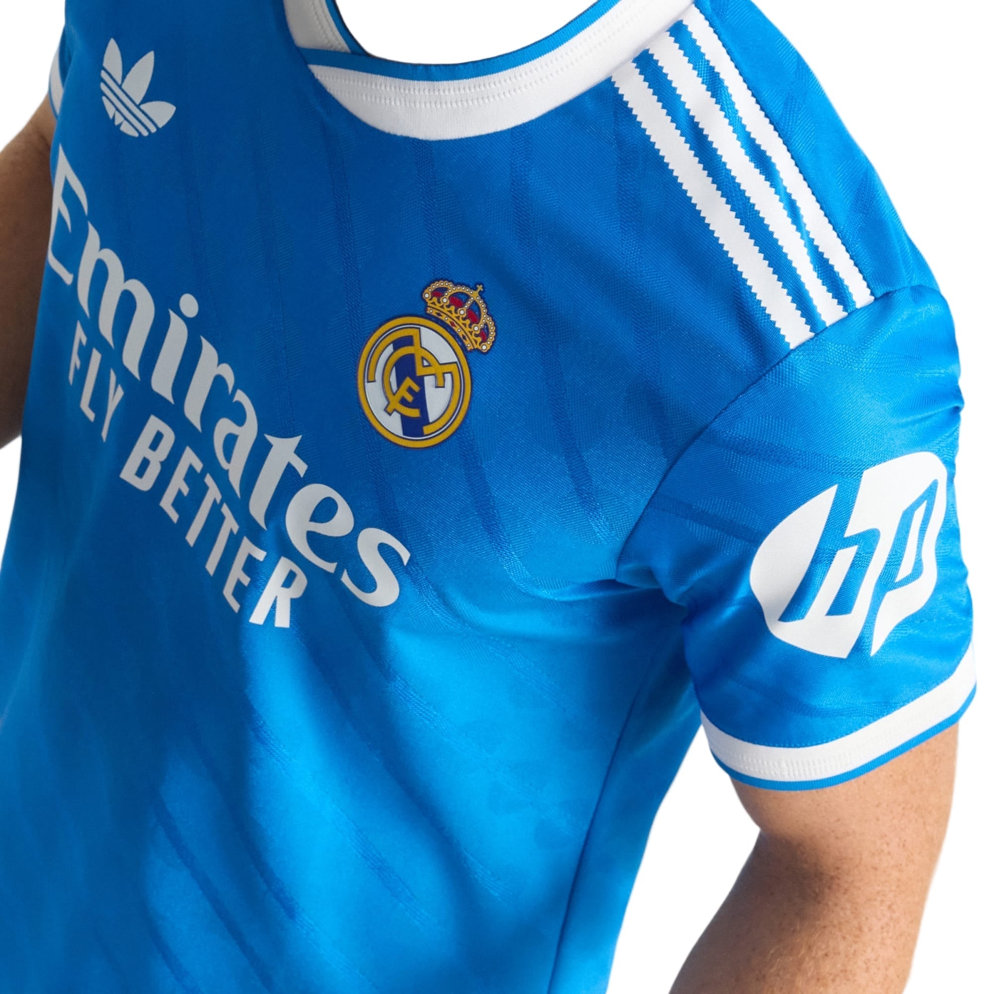 adidas Men's Rodrygo Real Madrid 25/26 Authentic Third Jersey w/ Champions League Patches (Blue)