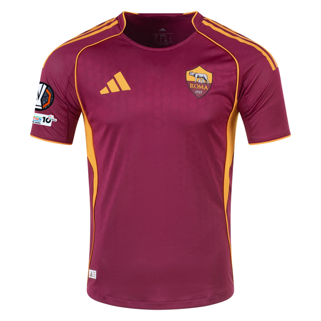 adidas Roma Authentic Paulo Dybala Home Jersey w/ Europa League Patches 25/26 (Burgundy)