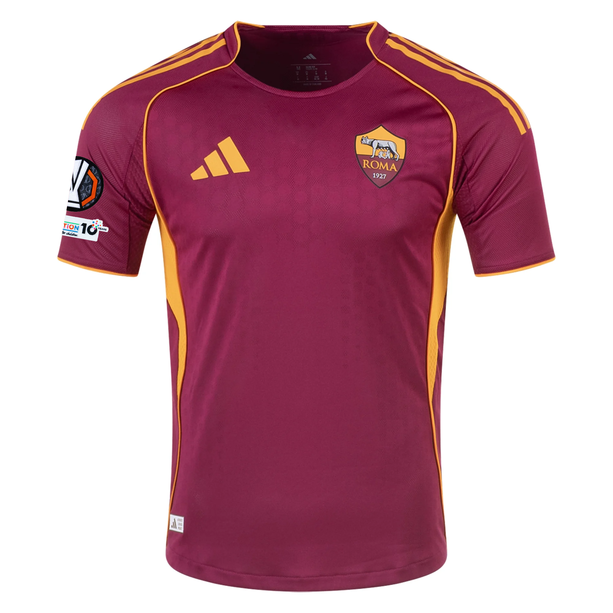 adidas Roma Authentic Mario Hermoso Home Jersey w/ Europa League Patches 25/26 (Burgundy)