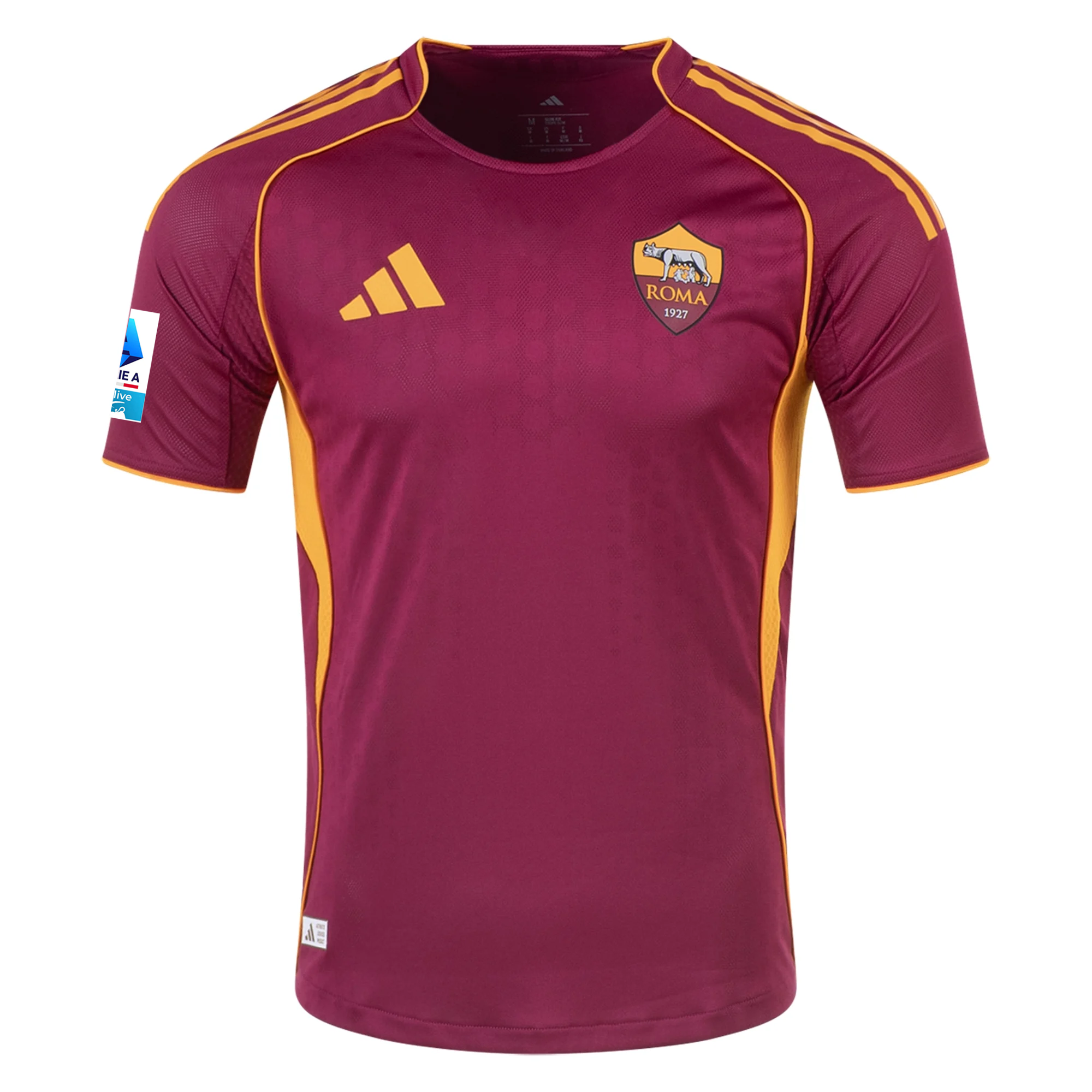 adidas Roma Authentic Lorenzo Pellegrini Home Jersey w/ Serie A Patch 25/26 (Burgundy)