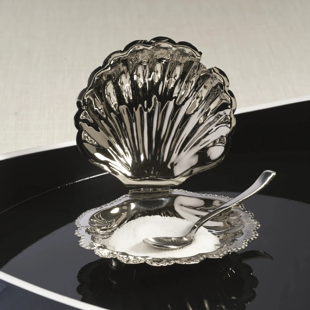 Luxury Sea Shell Stainless Steel Europea  shell fruit plate, home living room coffee table, snacks,