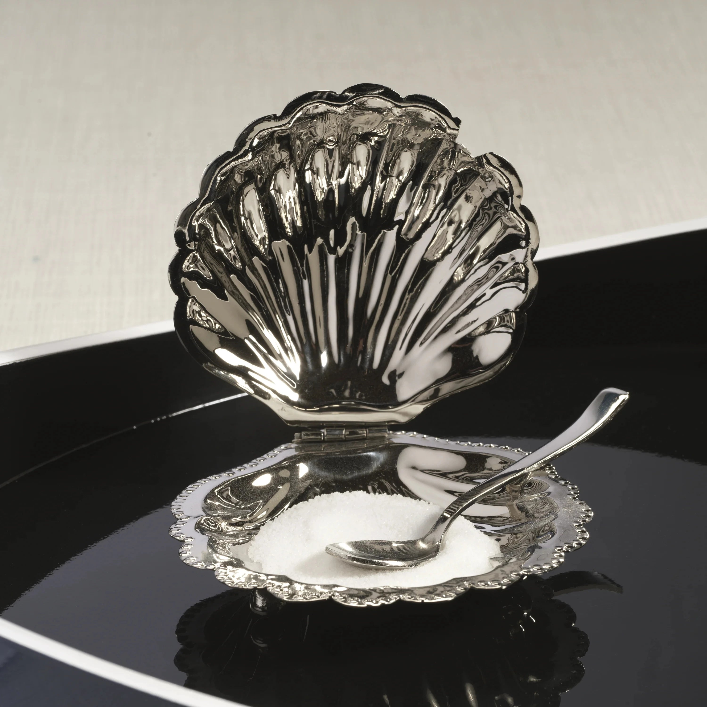 Luxury Sea Shell Stainless Steel Europea  shell fruit plate, home living room coffee table, snacks,