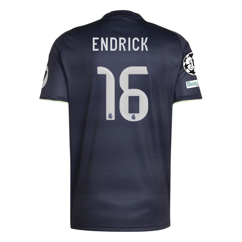 adidas Endrick Real Madrid 25/26 Away Jersey w/ Champions League Patches (Legend Ink)