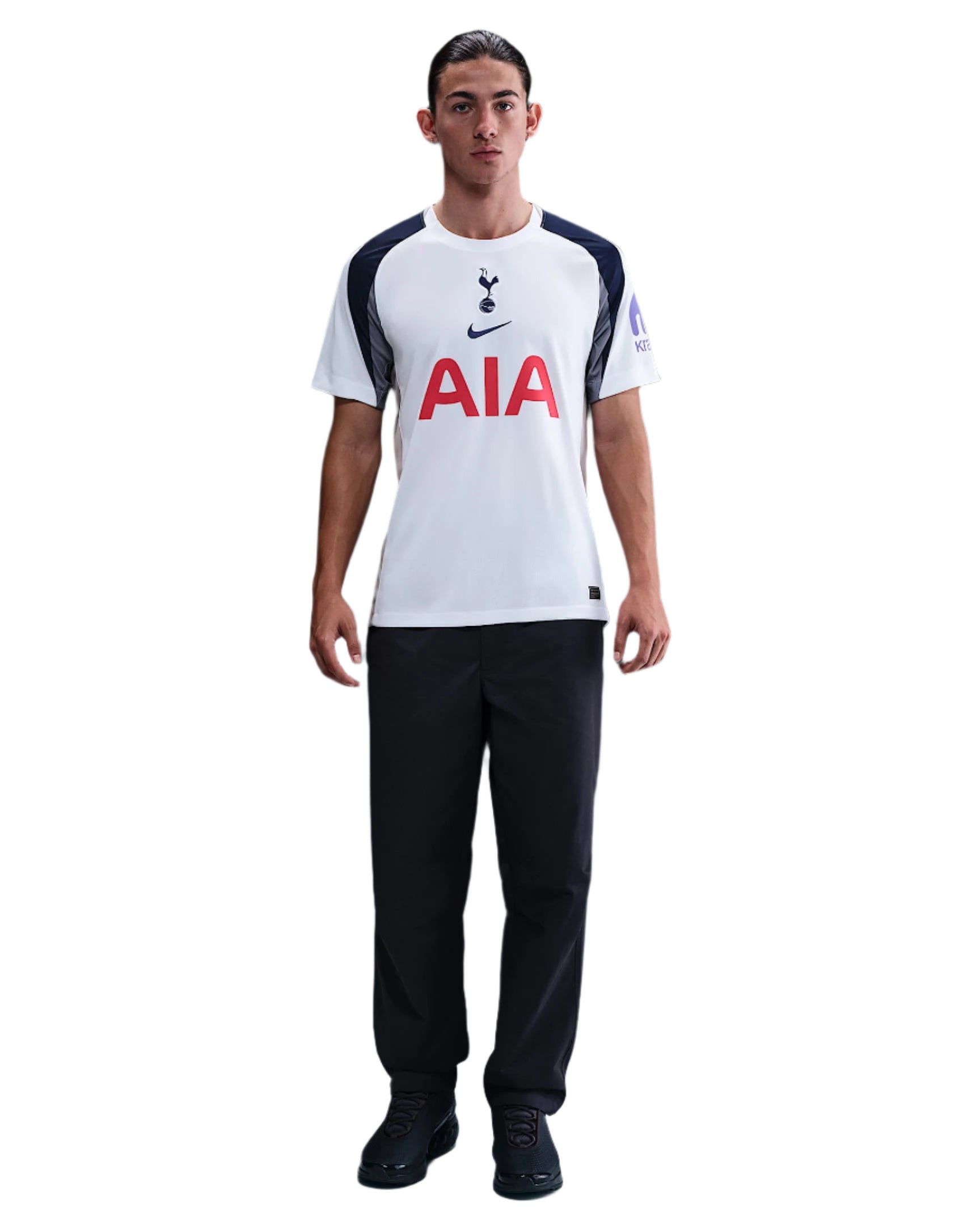 Nike Gray Tottenham Hotspurs Home Jersey w/ EPL + No Room For Racism Patch 25/26 (White/Iron/Binary Blue)