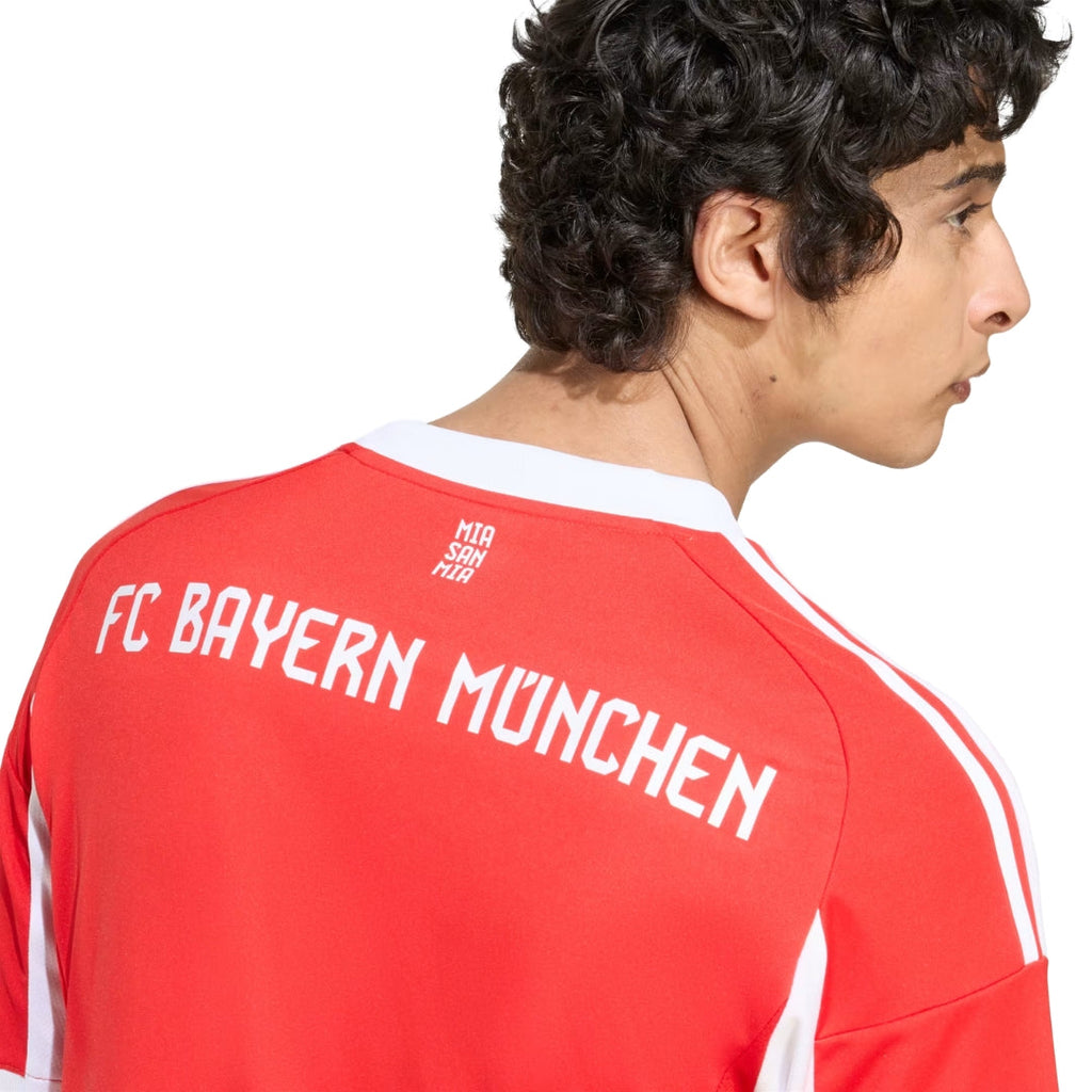 adidas Bayern Munich Tah Home Jersey w/ Champions League Patches 25/26 (Red)