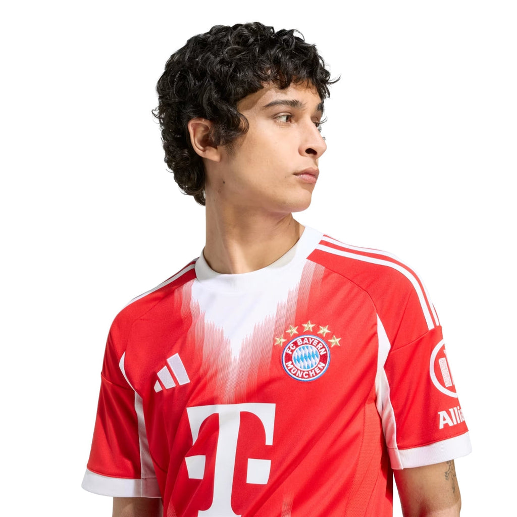 adidas Bayern Munich Guerreiro Home Jersey w/ Champions League Patches 25/26 (Red)