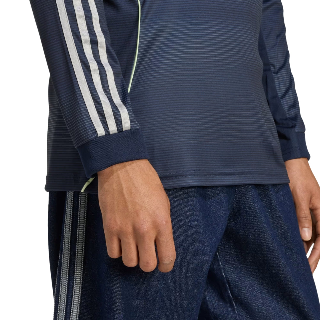 adidas Real Madrid Long Sleeve Away Jersey w/ Champions League Patches 25/26 (Legend Ink)