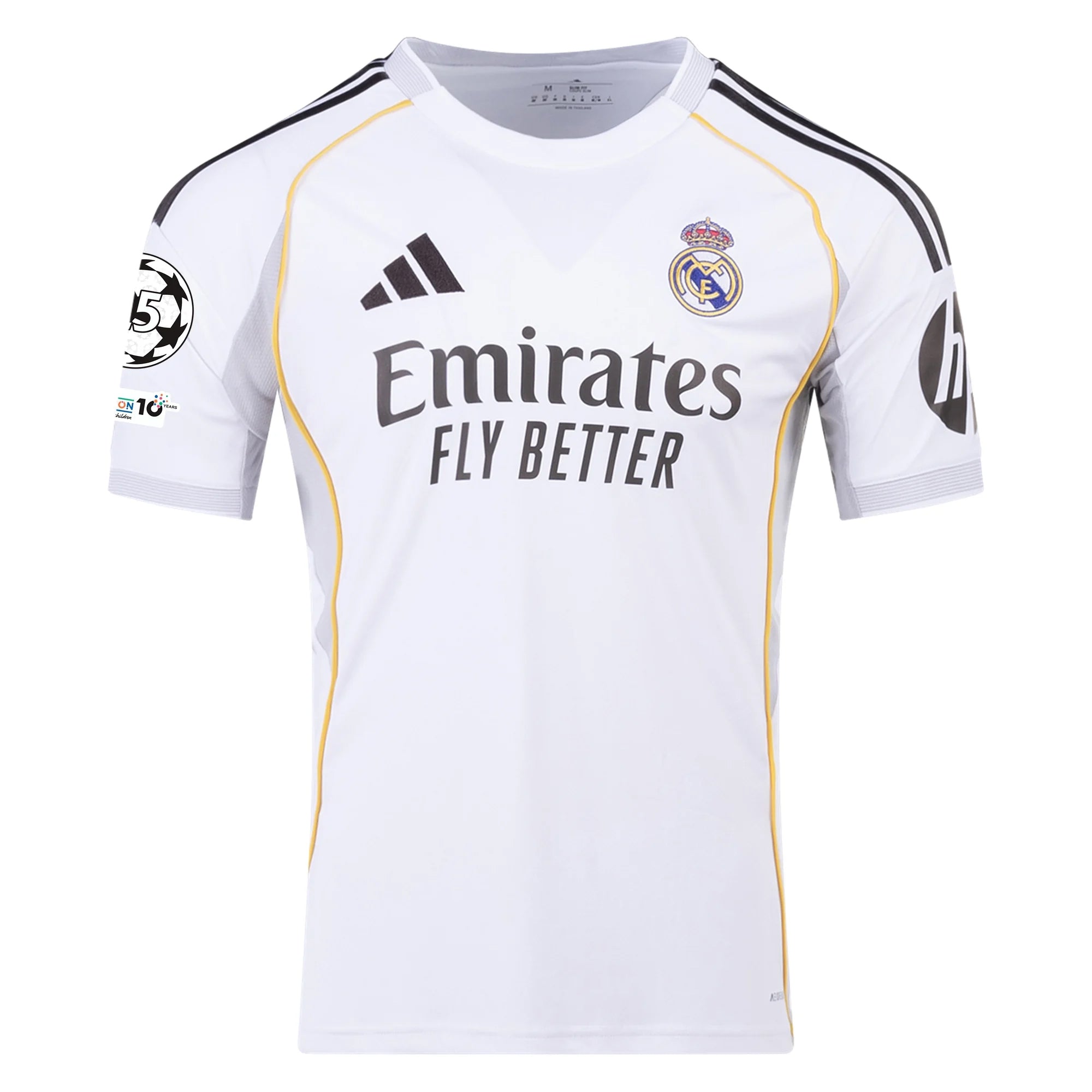 adidas Antonio Rüdiger Real Madrid 25/26 Home Jersey w/ Champions League Patches (White)