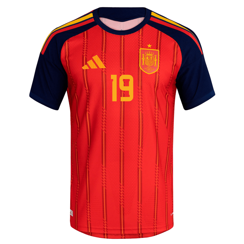 adidas Men's Lamine Yamal Spain Authentic World Cup Home Jersey 2026 (Vivid Red)
